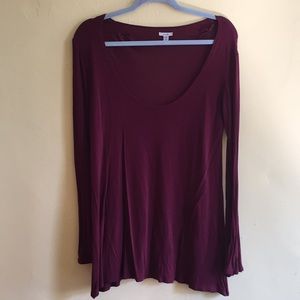 {URBAN OUTFITTERS} Scoop-Necked Maroon Tunic